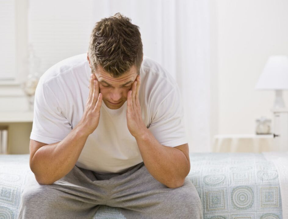 Man is thinking about penis enlargement