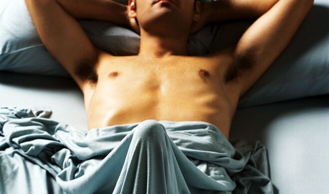 Man with enlarged penis
