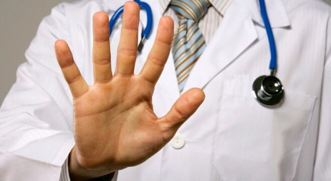 The doctor indicates contraindications for penis enlargement
